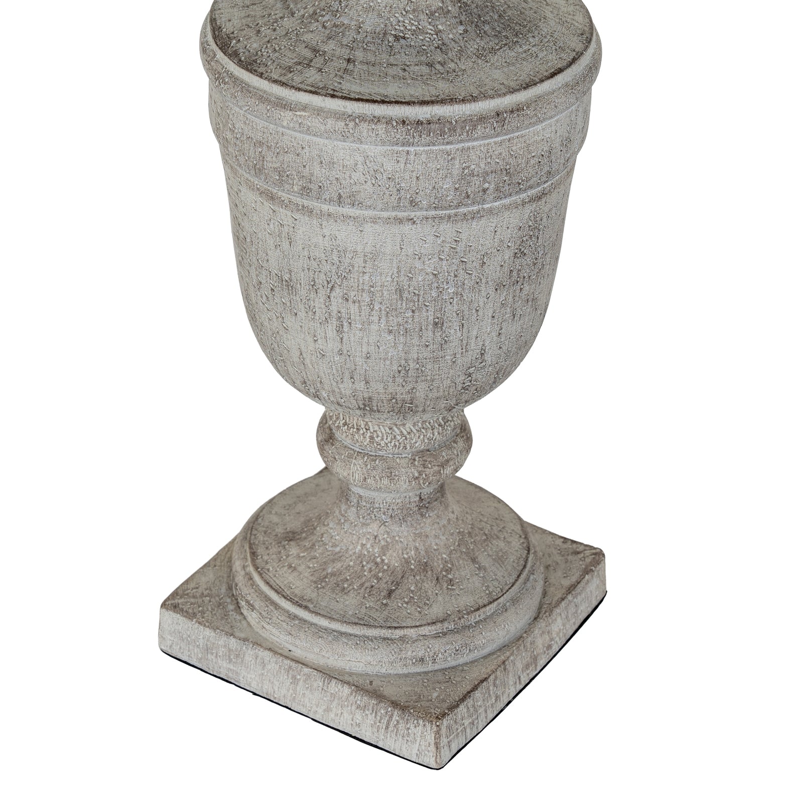 White Wash Textured Table Lamp With Linen Shade