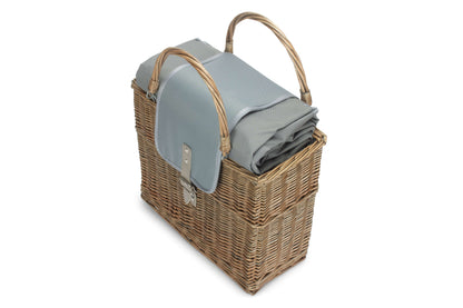 Wine Chiller Basket for Two with Picnic Blanket