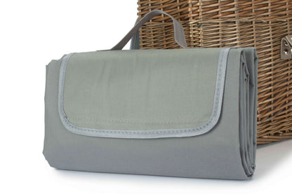 Wine Chiller Basket for Two with Picnic Blanket