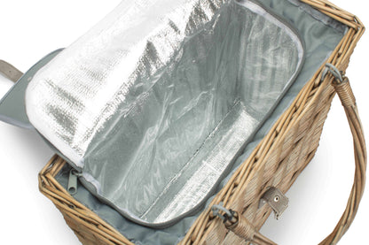 Wine Chiller Basket for Two with Picnic Blanket