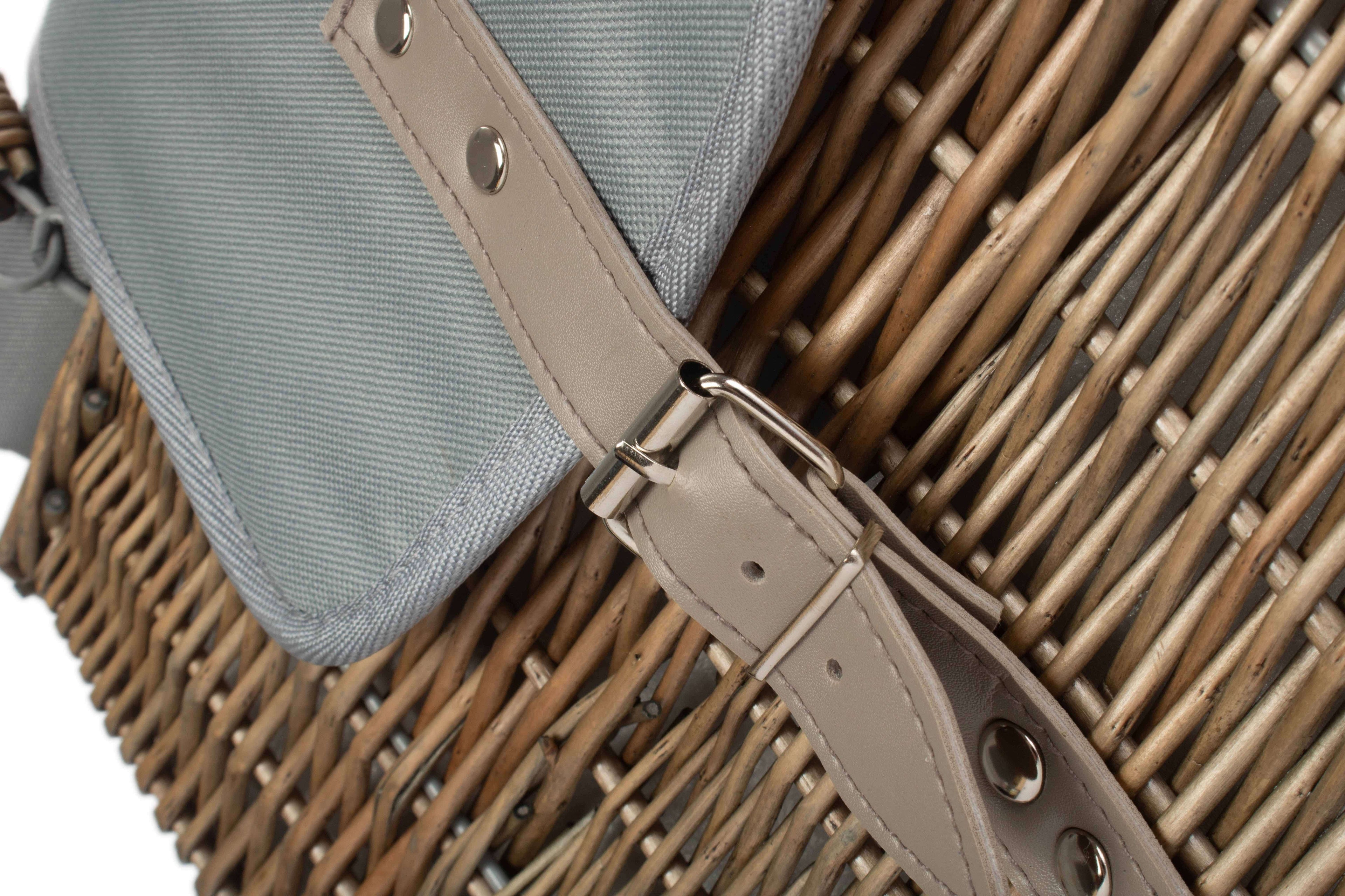 Wine Chiller Basket for Two with Picnic Blanket