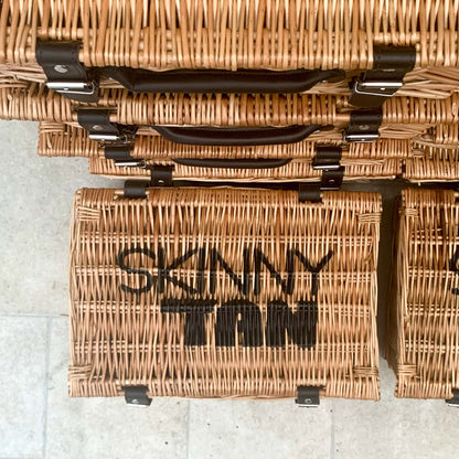 Skinny Tan branded Corporate Hamper Wicker Basket - Christmas PR Gift Idea