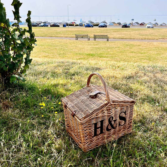 Personalised Double Lidded Picnic Basket