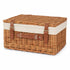 16-inch Empty Wicker Hamper Basket with Liner and Leather Straps - Steamed Willow - Wicker Hamper Wholesale Supplier
