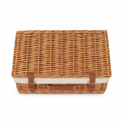 16-inch Empty Wicker Hamper Basket with Liner and Leather Straps - Steamed Willow - Wicker Hamper Wholesale Supplier