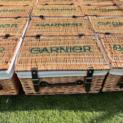 Branded Corporate Hamper for PR Gifts &amp; Events - Custom Wicker Basket with logo