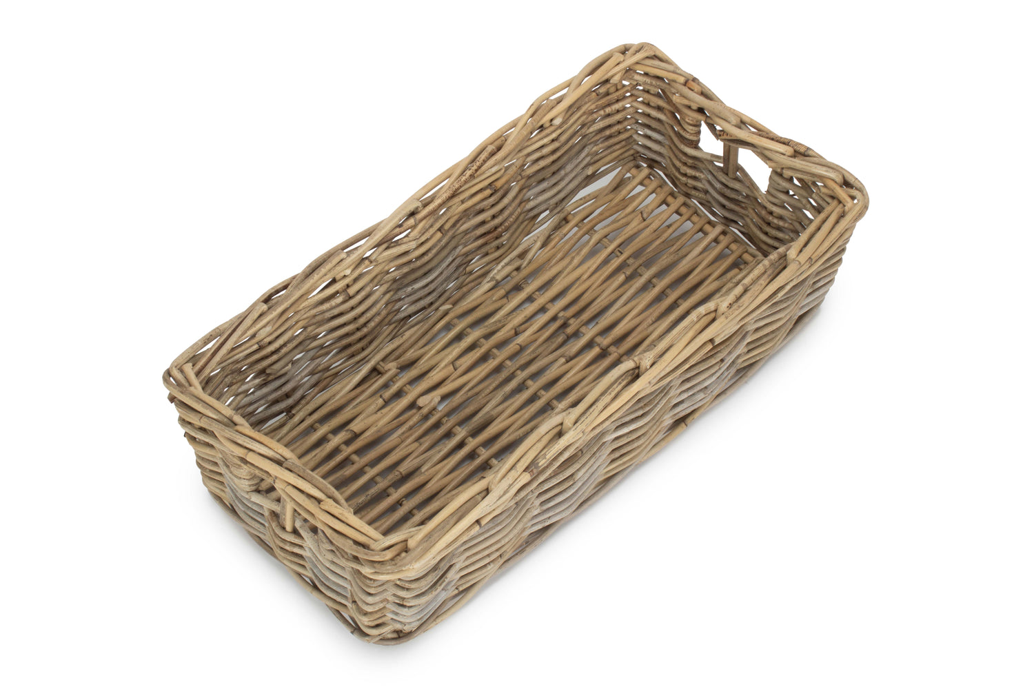 Long Narrow Wicker Storage Basket