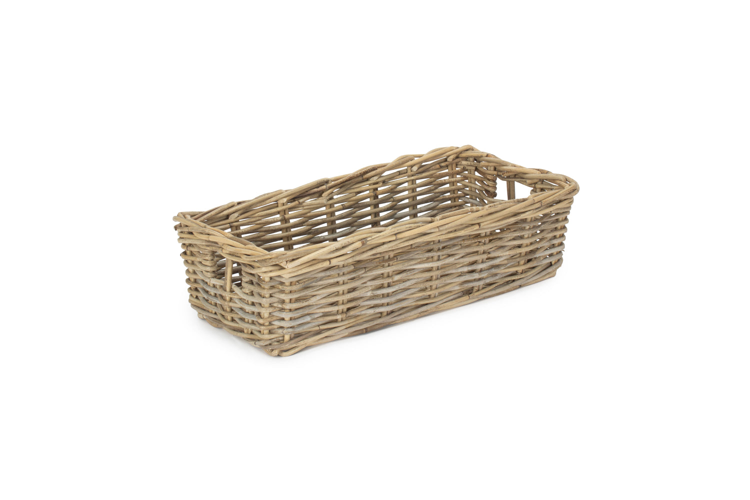 Long Narrow Wicker Storage Basket