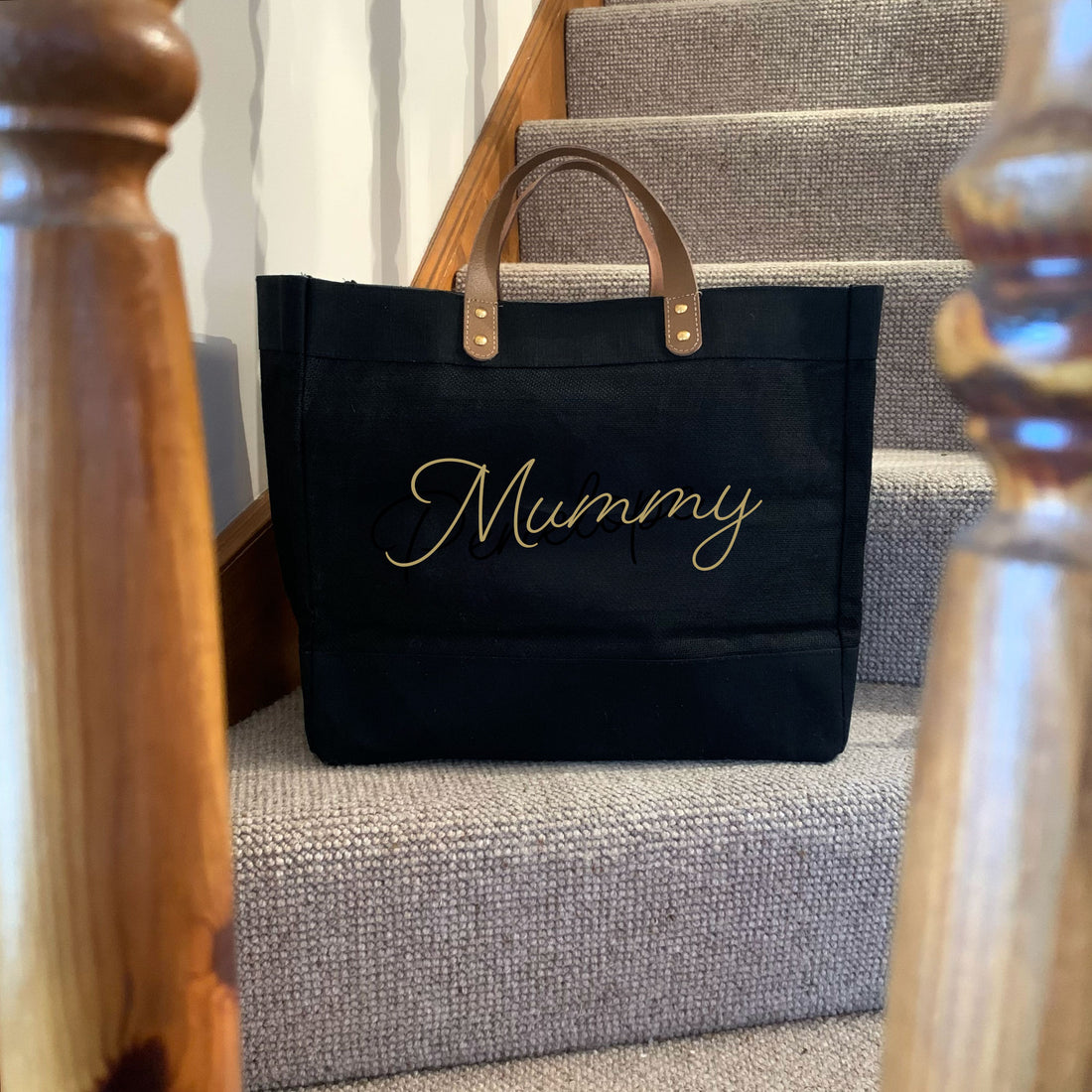 Signature Personalised Market Bag (Black)