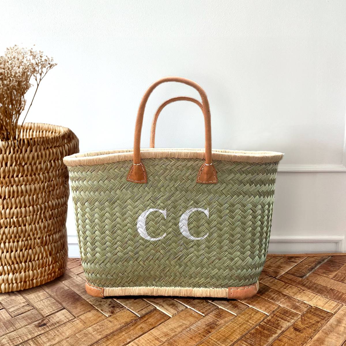 Personalised Moroccan Basket Bag with Drawstring