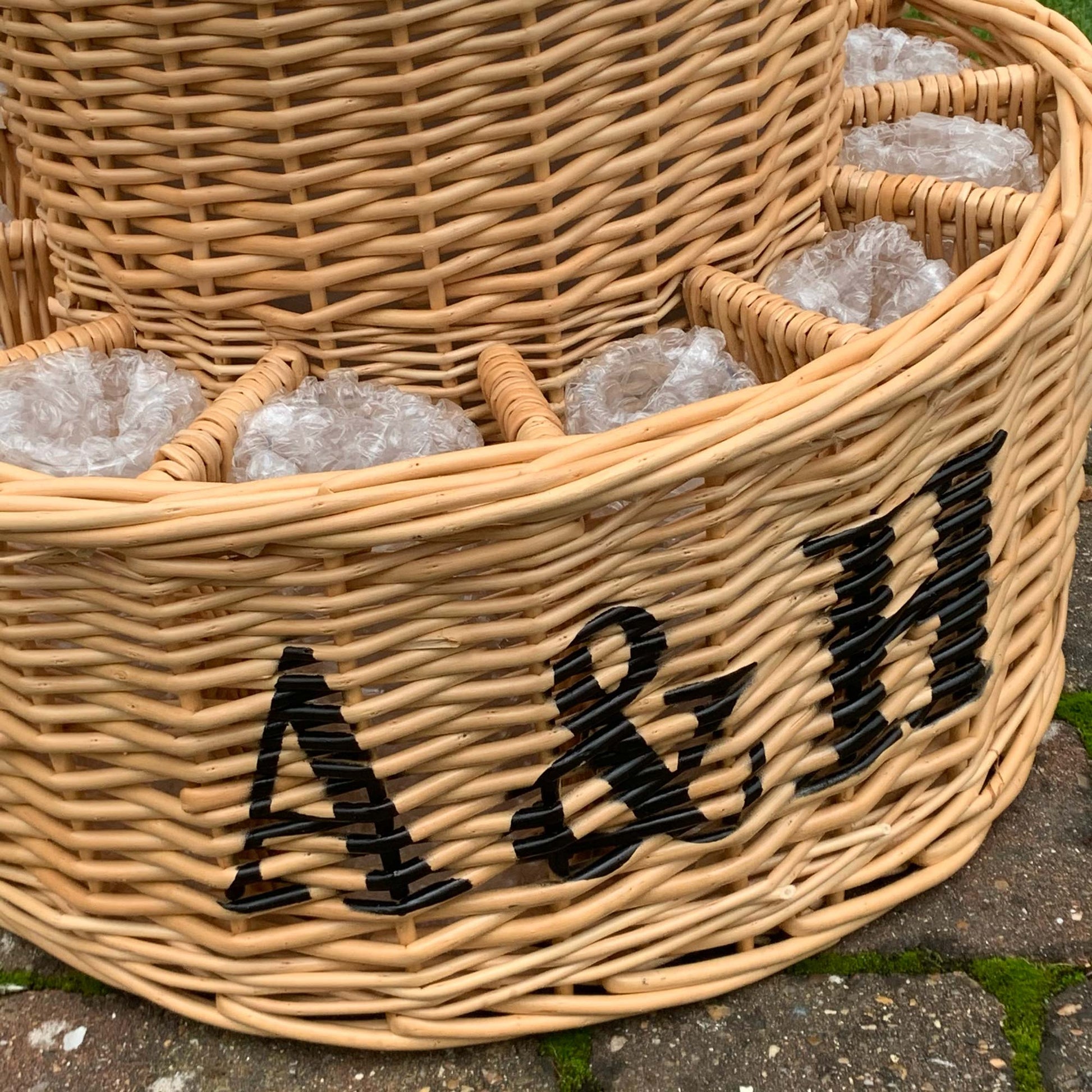 Personalised Celebration Basket with Glasses & Bottle Cooler