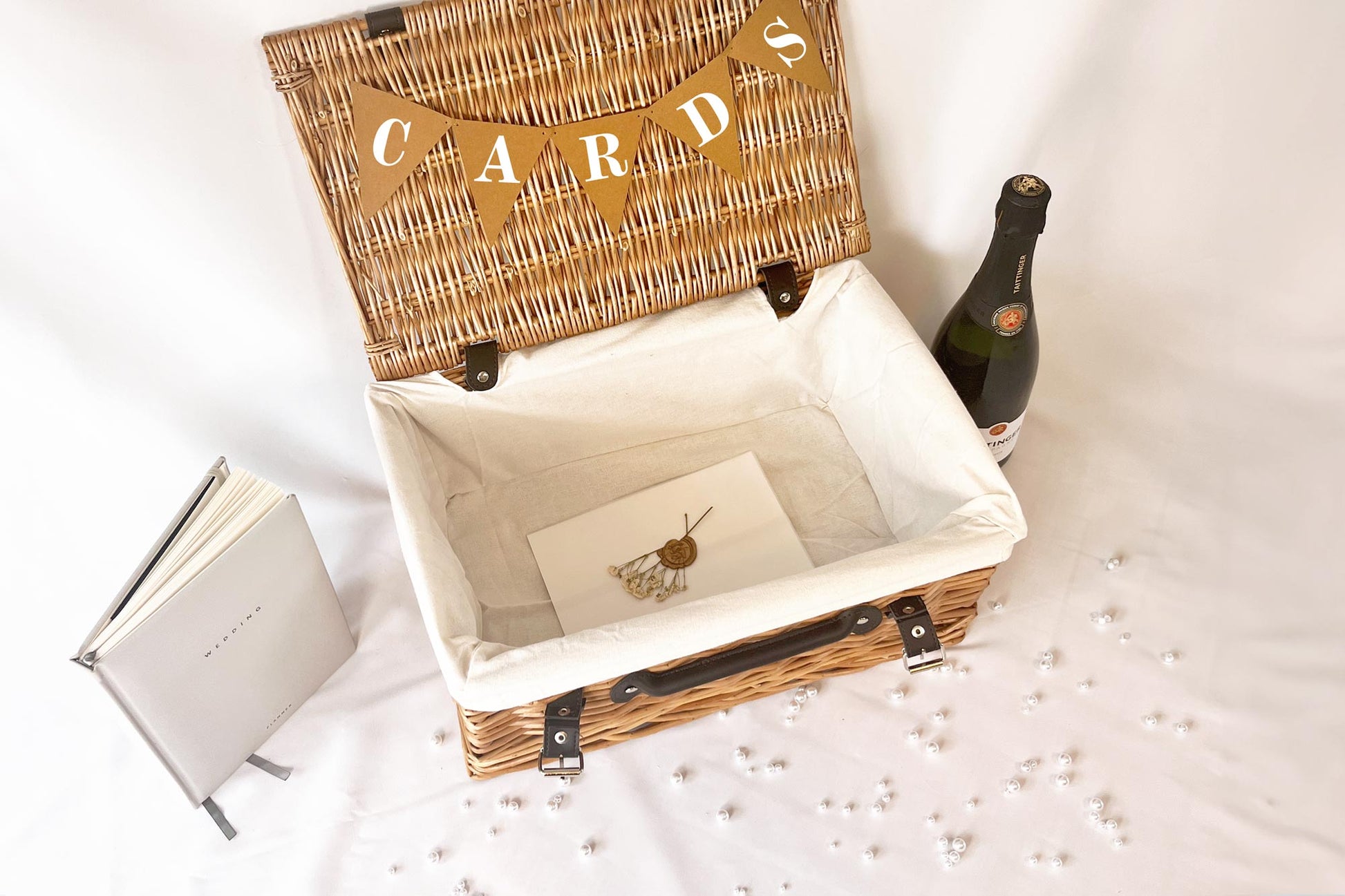 Personalised Wedding Gift - Wicker Basket - Wedding Card Box