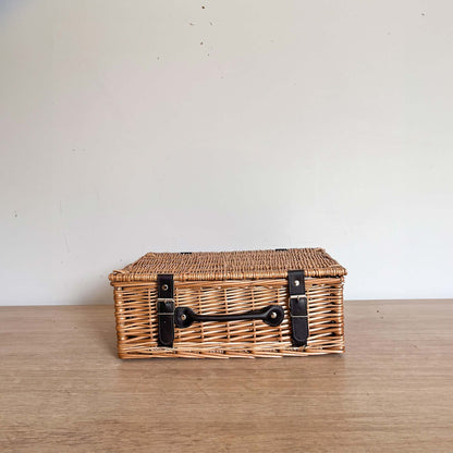 Personalised Wicker Basket Gift Hamper with Leather Straps
