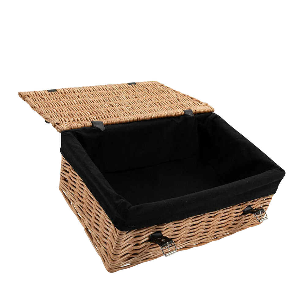 20 inch empty wicker with black liner