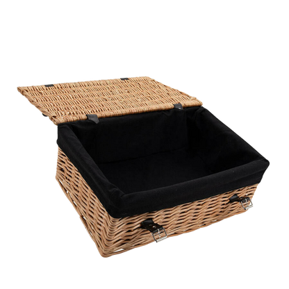 20 inch empty wicker with black liner