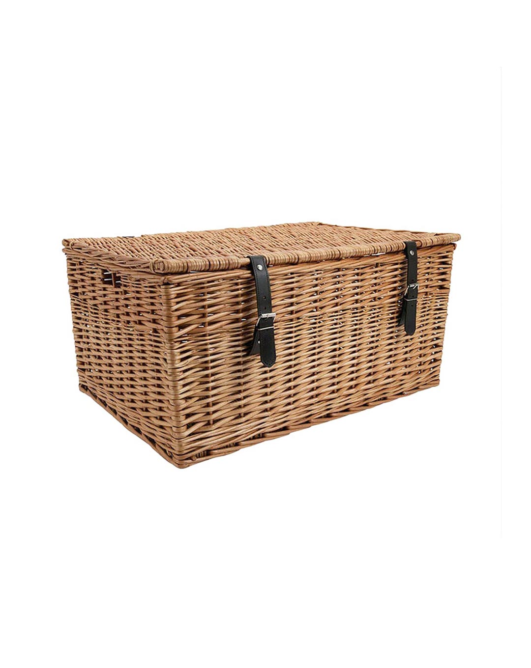 Large 24" Wicker Storage Basket with Lid