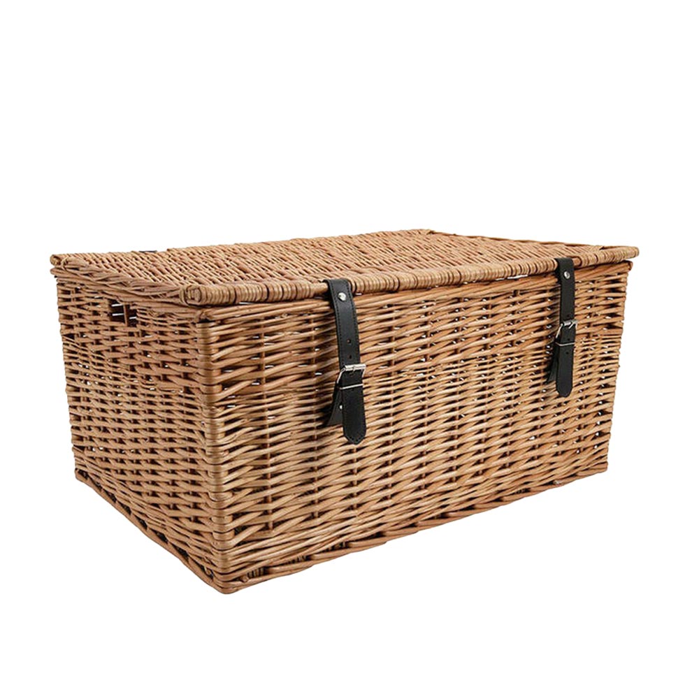 Large wicker storage basket hamper