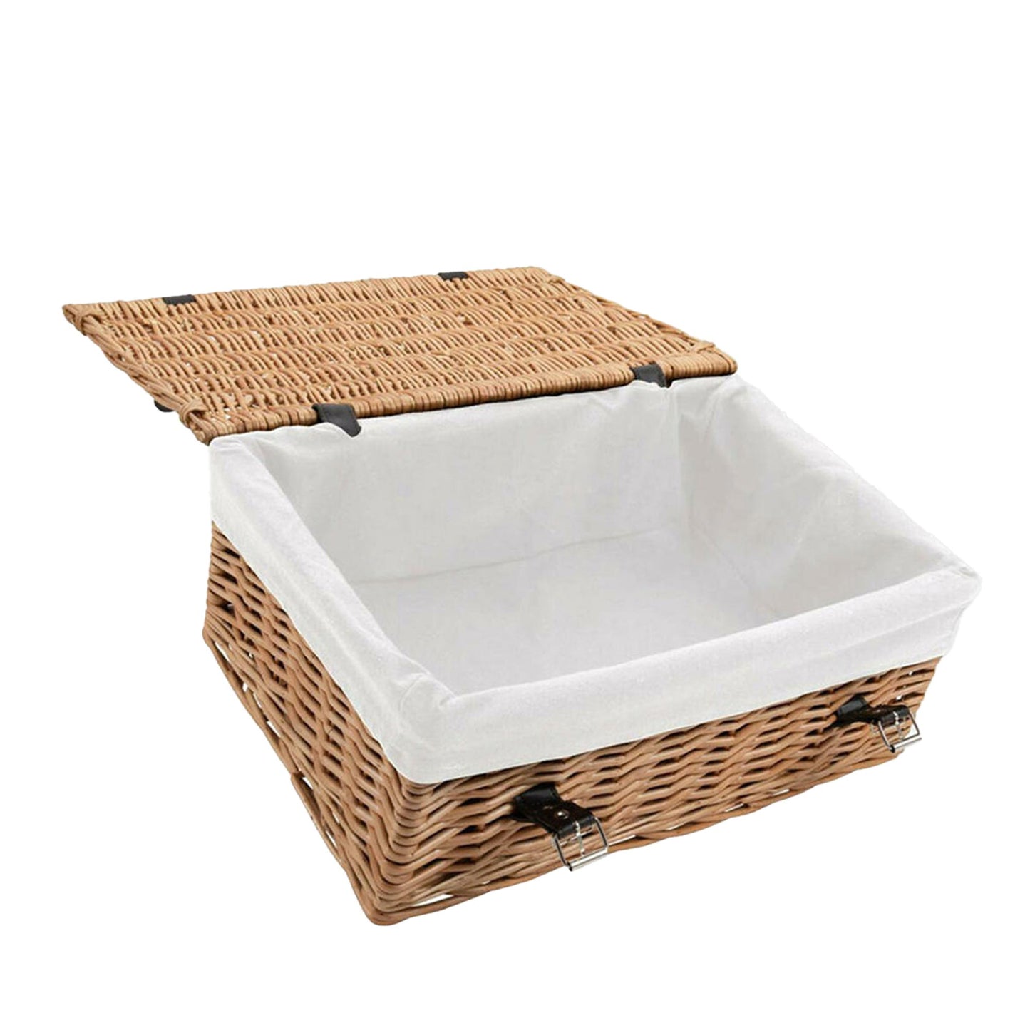 Large 24" Wicker Storage Basket with White Liner