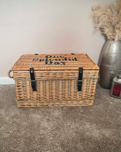 26" Rope Handled Wicker Storage Trunk