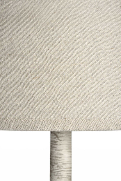 Rustic White Wash Candlestick Table Lamp